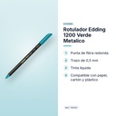 ROTULADOR EDDING 1200 VERDE METALICO - características principales