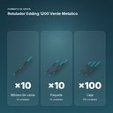 ROTULADOR EDDING 1200 VERDE METALICO - formato de venta: paquete de 10, caja de 100