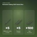 ROTULADOR EDDING 1200 VERDE OLIVA - formato de venta: paquete de 5, caja de 100