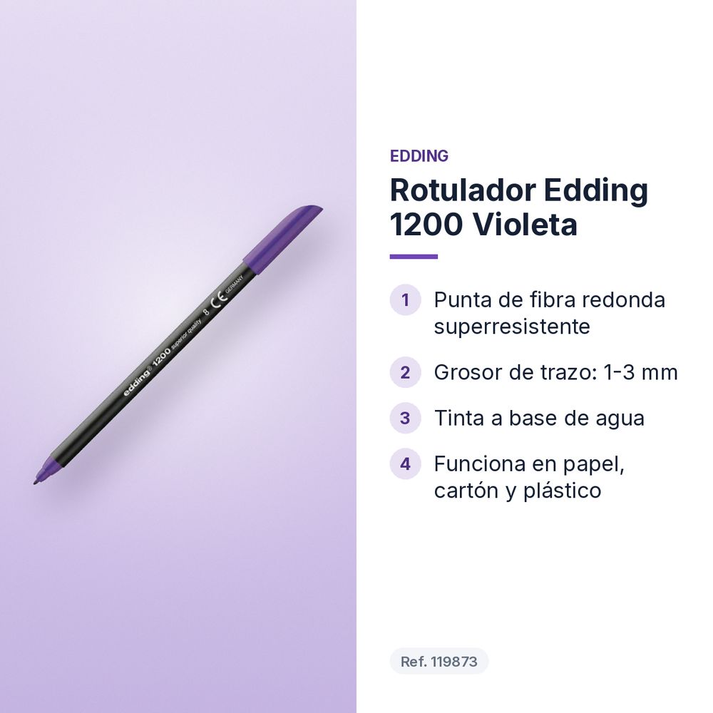 ROTULADOR EDDING 1200 VIOLETA - características principales