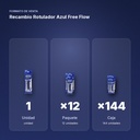 RECAMBIO ROTULADOR AZUL FREE FLOW - formato de venta: paquete de 12, caja de 144