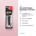 RECAMBIO NEGRO ROTULADOR FREE FLOW - características principales