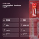 RECAMBIO ROJO ROTULADOR FREE FLOW - resumen de atributos