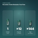 RECAMBIO VERDE ROTULADOR FREE FLOW - formato de venta: paquete de 12, caja de 144