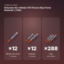 ROTULADOR BIC VELLEDA 1701 PIZARRA ROJO PUNTA REDONDA 1,3 MM - formato de venta: paquete de 12, caja de 288