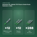 ROTULADOR BIC VELLEDA 1701 PIZARRA VERDE PUNTA REDONDA 1,3 MM - formato de venta: paquete de 12, caja de 288