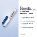 ROTULADOR BIC VELLEDA 1741 PIZARRA AZUL PUNTA REDONDA 1,4 MM - características principales