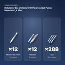 ROTULADOR BIC VELLEDA 1741 PIZARRA AZUL PUNTA REDONDA 1,4 MM - formato de venta: paquete de 12, caja de 288
