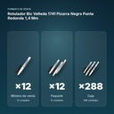 ROTULADOR BIC VELLEDA 1741 PIZARRA NEGRO PUNTA REDONDA 1,4 MM - formato de venta: paquete de 12, caja de 288