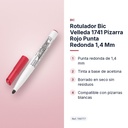 ROTULADOR BIC VELLEDA 1741 PIZARRA ROJO PUNTA REDONDA 1,4 MM - características principales