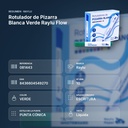 ROTULADOR DE PIZARRA BLANCA VERDE RAYLU FLOW  - resumen de atributos