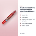ROTULADOR FREE FLOW ROJO RECARGABLE PARA PIZARRA BLANCA - características principales