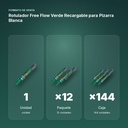 ROTULADOR FREE FLOW VERDE RECARGABLE PARA PIZARRA BLANCA - formato de venta: paquete de 12, caja de 144