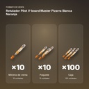 ROTULADOR PILOT V-BOARD MASTER PIZARRA BLANCA  NARANJA - formato de venta: paquete de 10, caja de 100