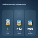 ROTULADORES PIZARRA CARIOCA 8 COLORES - formato de venta: paquete de 12, caja de 96
