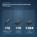 ROTULADOR BIC PERMANENTE MARKING 2000 NEGRO PUNTA CONICA - formato de venta: paquete de 12, caja de 384