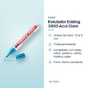 ROTULADOR EDDING 3000 AZUL CLARO  - características principales