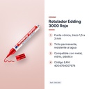 ROTULADOR EDDING 3000 ROJO - características principales