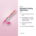 ROTULADOR EDDING 3000 ROSA - características principales