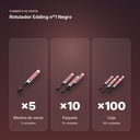 ROTULADOR EDDING Nº1 NEGRO - formato de venta: paquete de 10, caja de 100