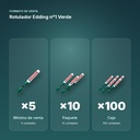 ROTULADOR EDDING Nº1 VERDE - formato de venta: paquete de 10, caja de 100
