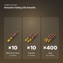ROTULADOR EDDING 330 AMARILLO - formato de venta: paquete de 10, caja de 400