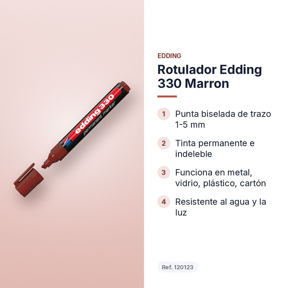 ROTULADOR EDDING 330 MARRON - características principales
