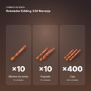 ROTULADOR EDDING 330 NARANJA - formato de venta: paquete de 10, caja de 400