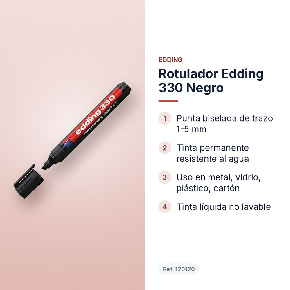 ROTULADOR EDDING 330 NEGRO - características principales