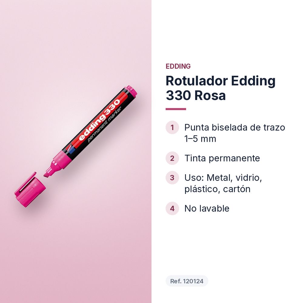 ROTULADOR EDDING 330 ROSA - características principales