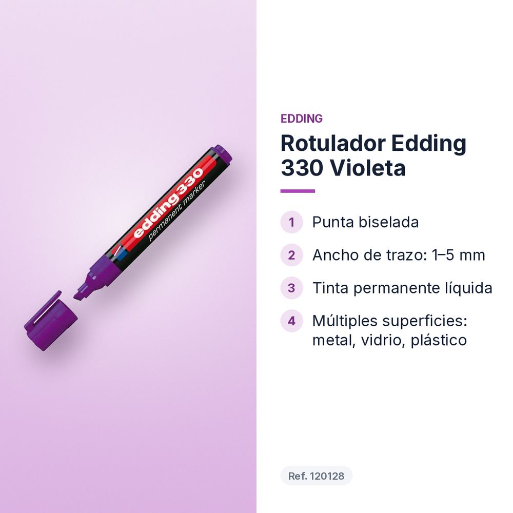 ROTULADOR EDDING 330 VIOLETA - características principales