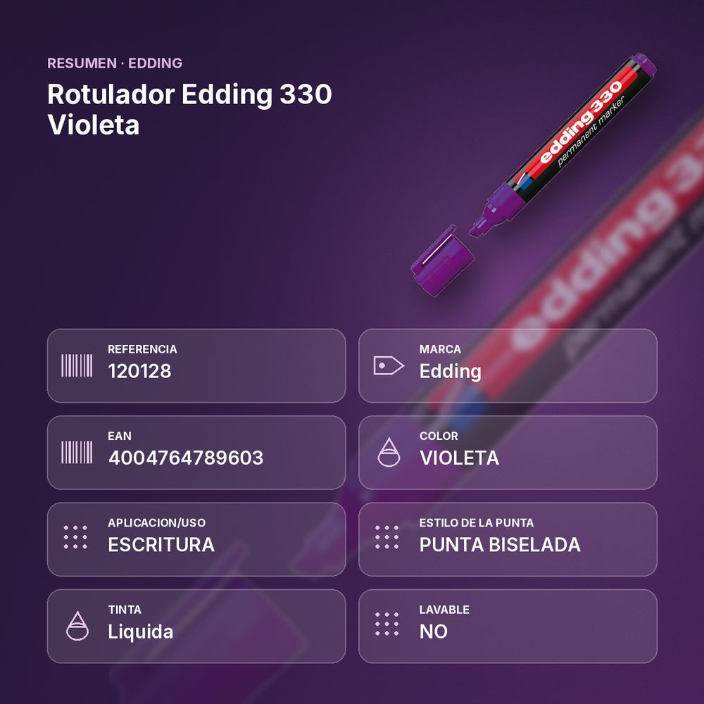 ROTULADOR EDDING 330 VIOLETA - resumen de atributos