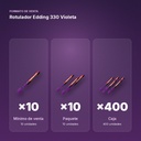 ROTULADOR EDDING 330 VIOLETA - formato de venta: paquete de 10, caja de 400