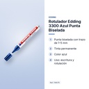 ROTULADOR EDDING 3300 AZUL PUNTA BISELADA  - características principales