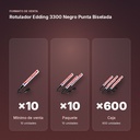 ROTULADOR EDDING 3300 NEGRO PUNTA BISELADA  - formato de venta: paquete de 10, caja de 600