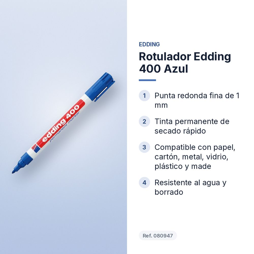 ROTULADOR EDDING 400 AZUL - características principales