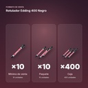ROTULADOR EDDING 400 NEGRO - formato de venta: paquete de 10, caja de 400