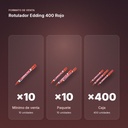 ROTULADOR EDDING 400 ROJO - formato de venta: paquete de 10, caja de 400