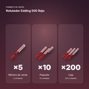 ROTULADOR EDDING 500 ROJO - formato de venta: paquete de 10, caja de 200