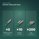 ROTULADOR EDDING 500 VERDE - formato de venta: paquete de 10, caja de 200