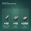 ROTULADOR EDDING 550 VERDE - formato de venta: paquete de 10, caja de 200