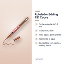ROTULADOR EDDING 751 COBRE - características principales