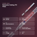 ROTULADOR EDDING 751 PLATA - resumen de atributos