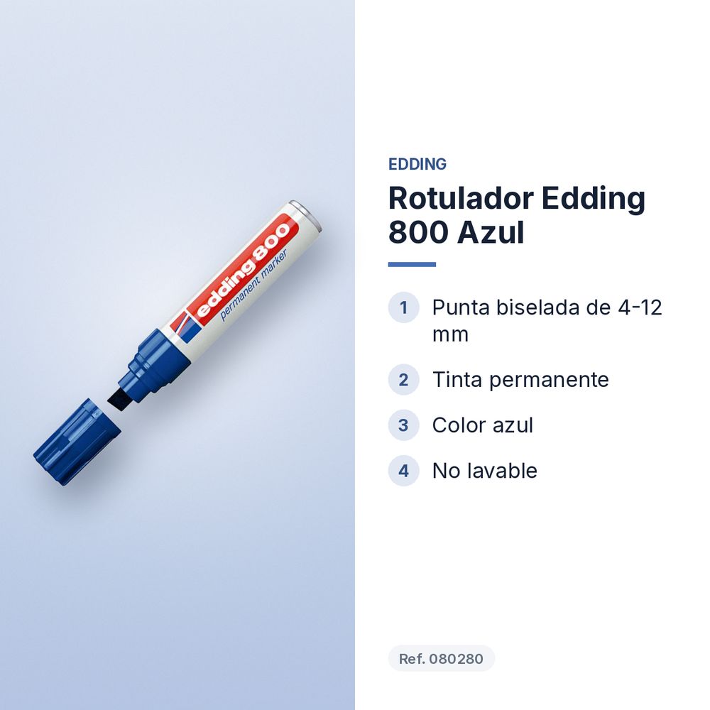 ROTULADOR EDDING 800 AZUL - características principales