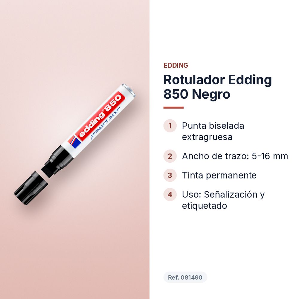 ROTULADOR EDDING 850 NEGRO - características principales