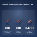 ROTULADOR EDDING 300 AZUL PUNTA CÓNICA 1,5-3 MM  - formato de venta: paquete de 10, caja de 400