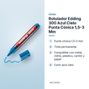 ROTULADOR EDDING 300 AZUL CIELO PUNTA CÓNICA 1,5-3 MM  - características principales
