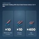 ROTULADOR EDDING 300 AZUL CIELO PUNTA CÓNICA 1,5-3 MM  - formato de venta: paquete de 10, caja de 400