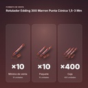 ROTULADOR EDDING 300 MARRON PUNTA CÓNICA 1,5-3 MM  - formato de venta: paquete de 10, caja de 400