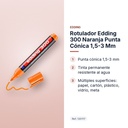 ROTULADOR EDDING 300 NARANJA PUNTA CÓNICA 1,5-3 MM  - características principales